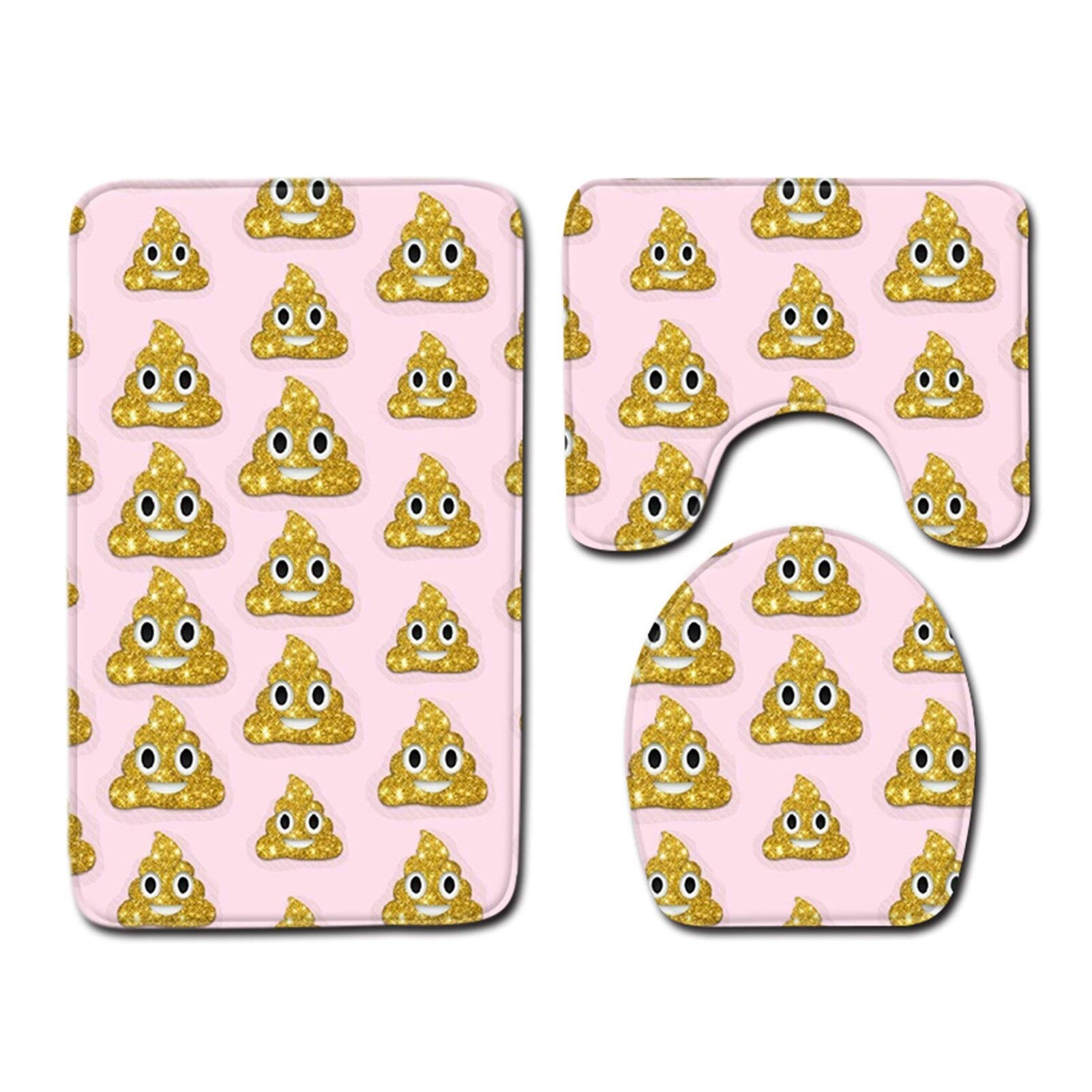 Juego de alfombrillas de baño para baño, alfombra de baño, alfombra de juego para máquina de juego, antideslizante, juego de alfombrillas de baño de forro polar coral para ducha, inodoro, alfombras