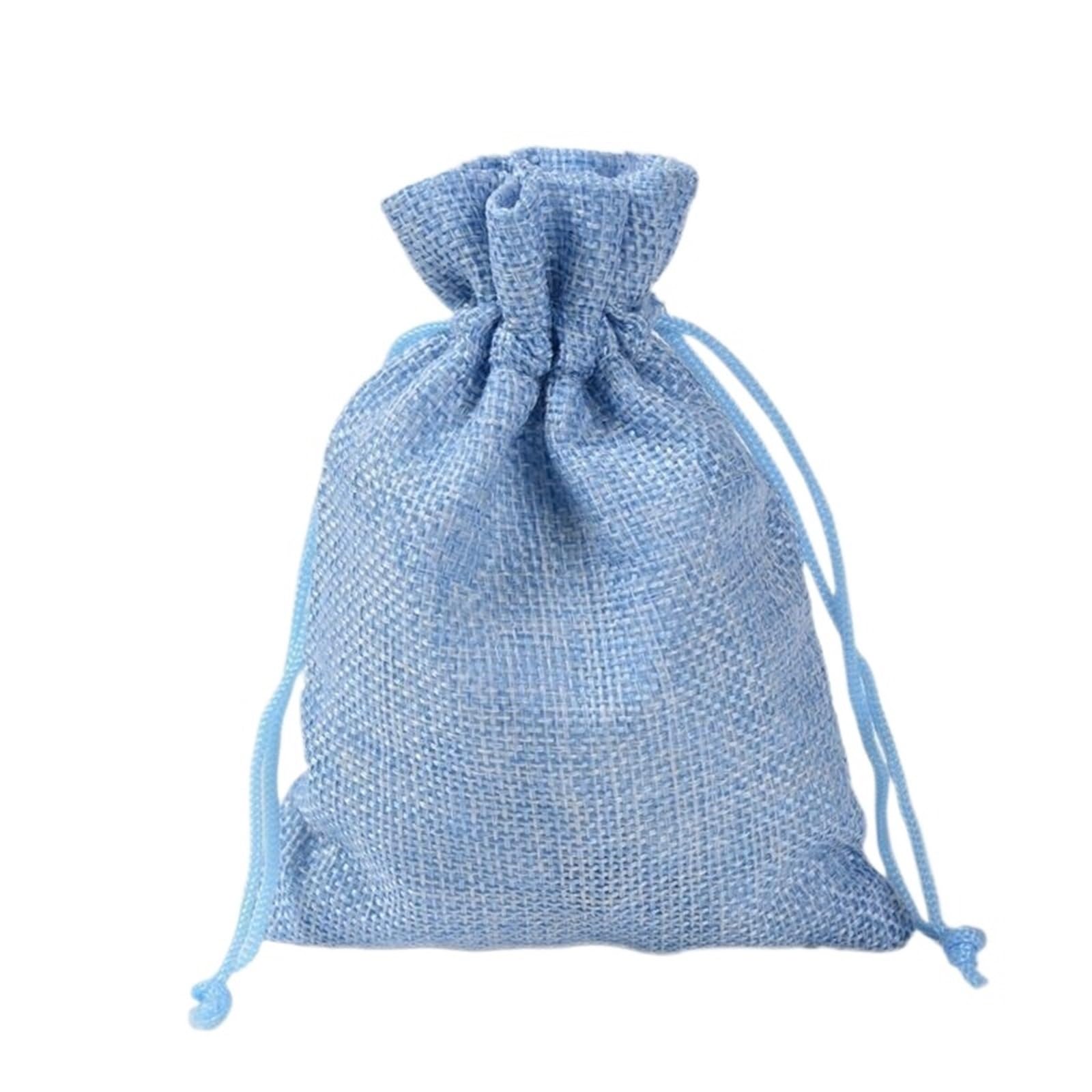 Pochon Tissu 50 sacs en jute 7x9 9x12 10x14 13x18 15x20cm(Color 21,13x18cm)