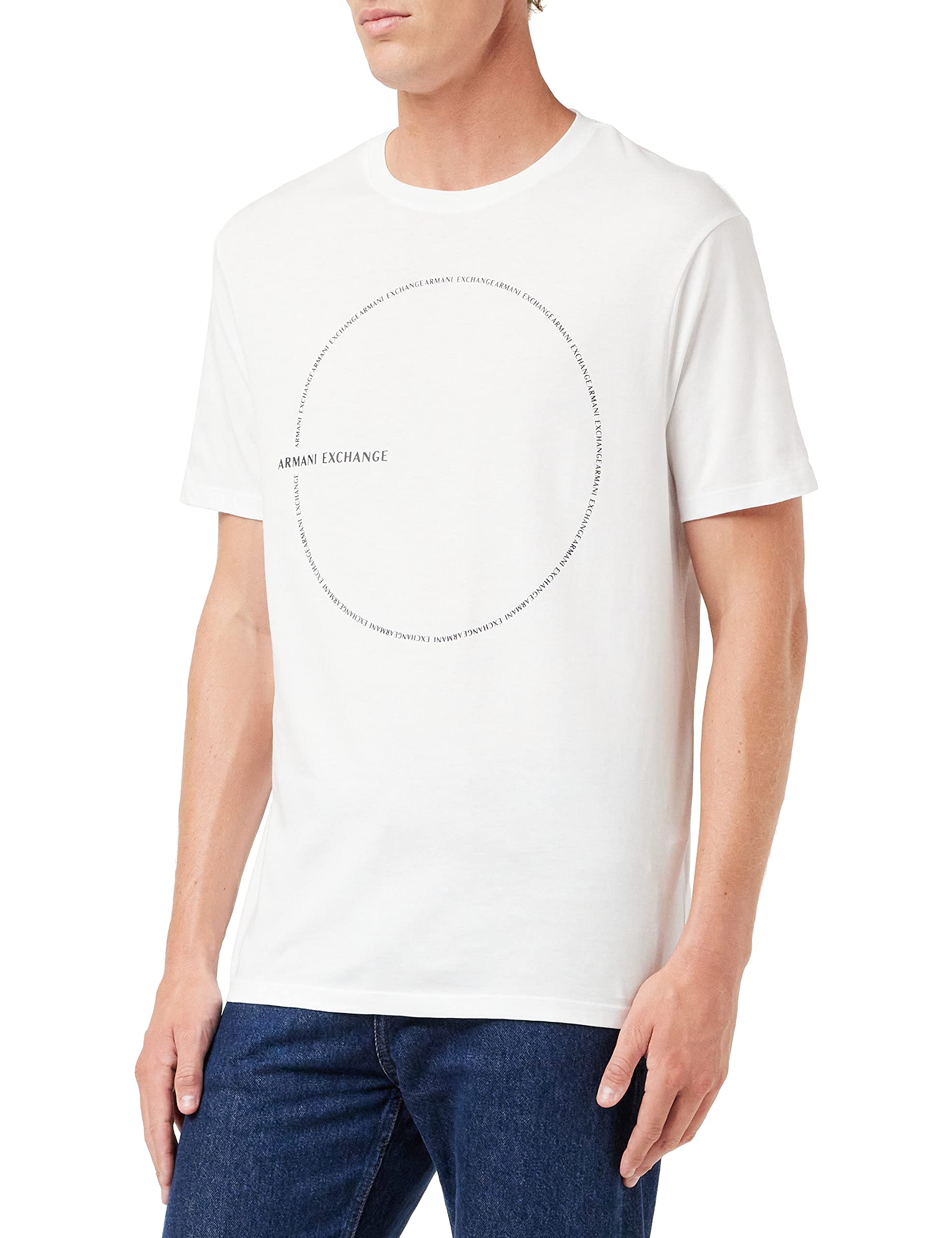 Armani Exchange Men's Circle Text Logo T-Shirt