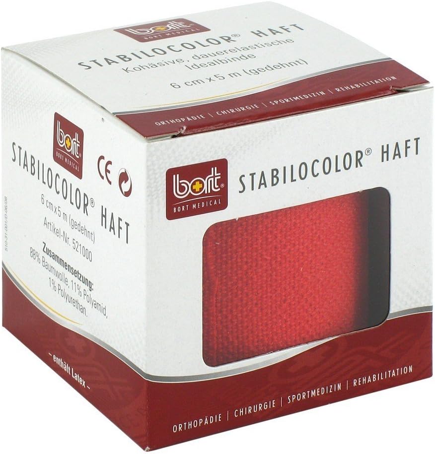 Bort Stabiloc Colour Adhesive Bandage 6 cm Red Pack of 1
