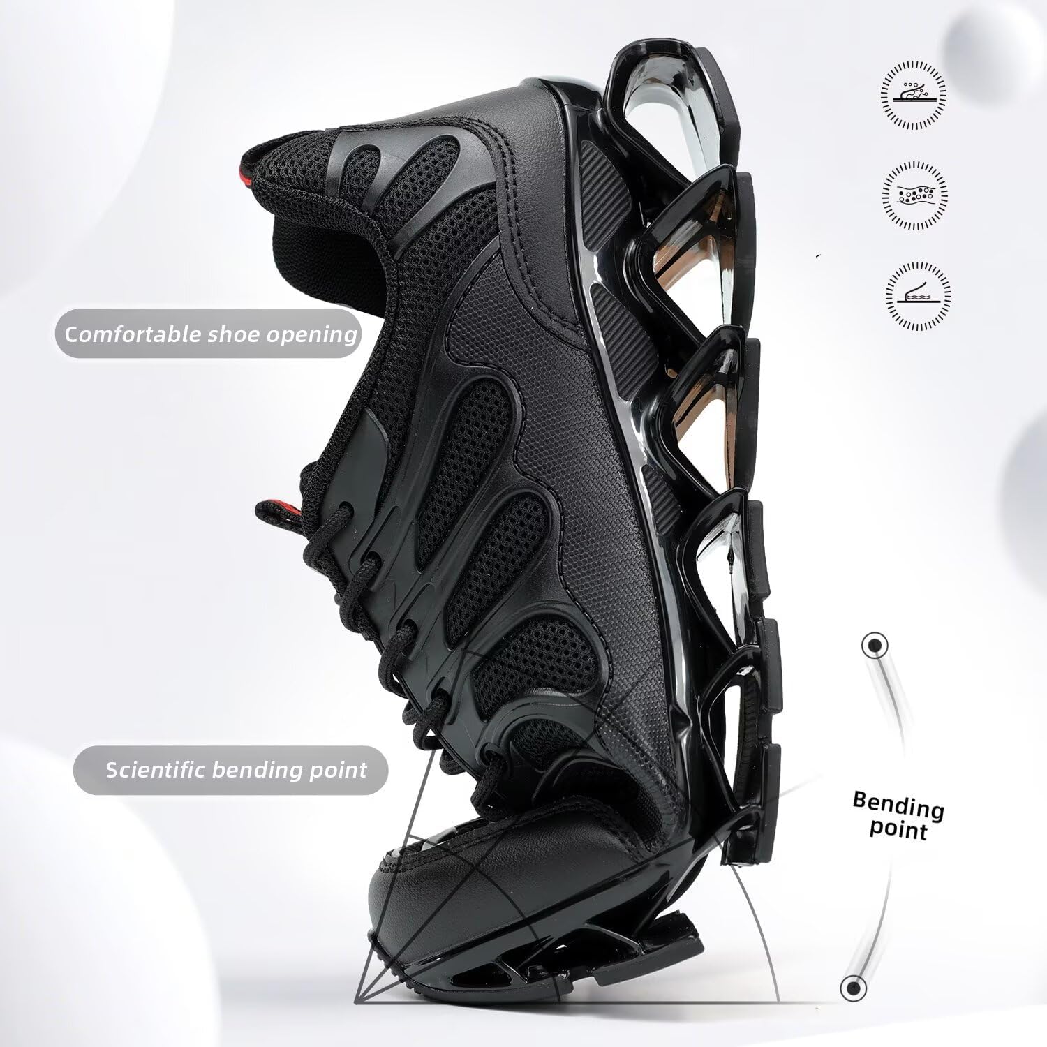 Chopben Mens Walking Shoes Fashion Athletic Sport Running Tennis Sneakers - Image 4