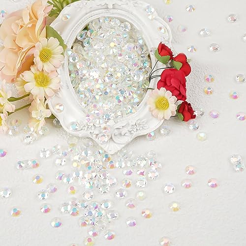 Miniatura 8 de Diamantes de imitación de resina con parte trasera plana para arte de uñas, 5000 diamantes de imitación transparentes de 0.157 pulgadas (0.157 in),