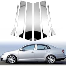 BASIKER Chrome Silver Door Pillar Trim for VW Jetta 2006-2011 Molding