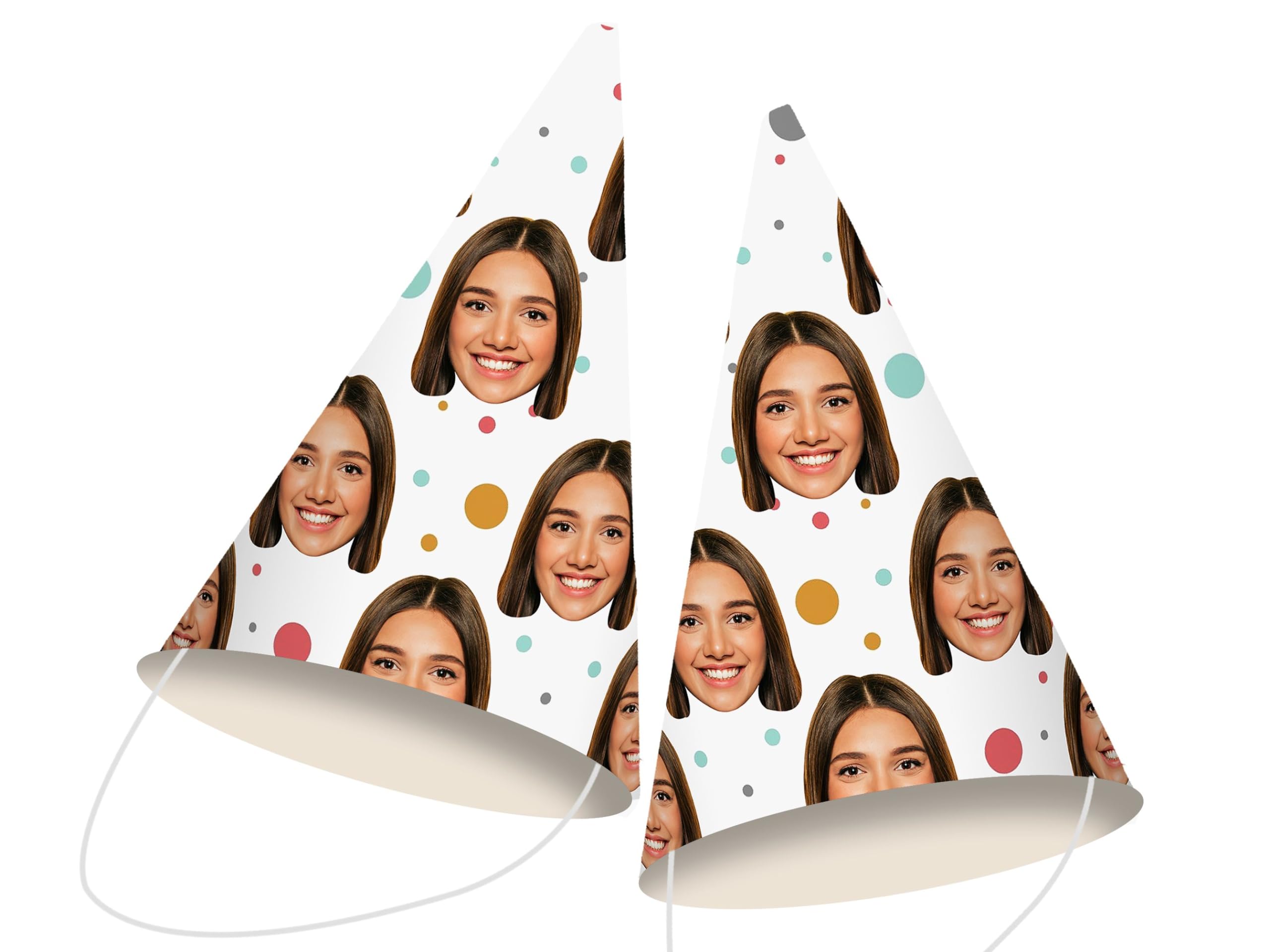 Personalised Photo Face Party Hats For 16th Birthday Party Decorations Paper Party Supplies Custom Photos Sweet 16 13th 18th 21st HBD16