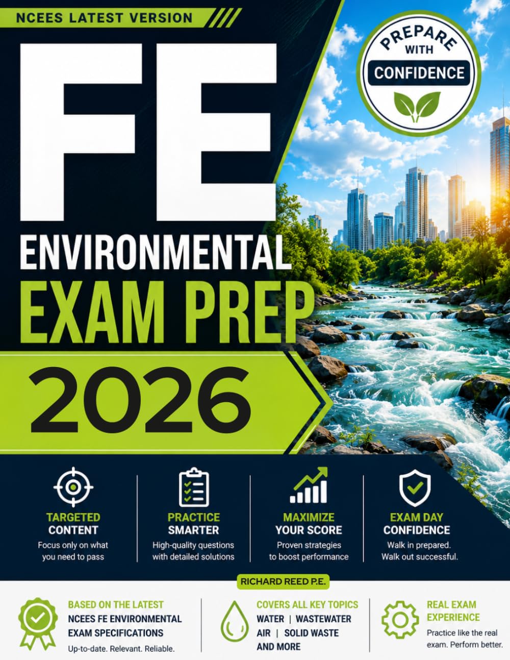 FE Environmental Exam Prep Mastery: Pass the EIT/FE exam with 600+ Practice Problems, Chapter Reviews and 3 Full Length Practice Exams