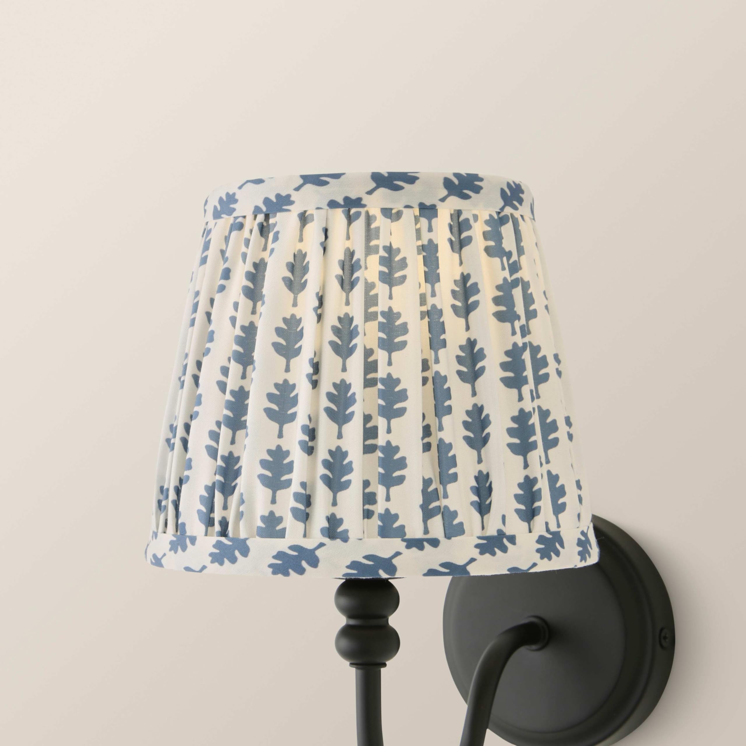 ValueLights Grange Extra Small Pleated Lamp Shade Mid Blue