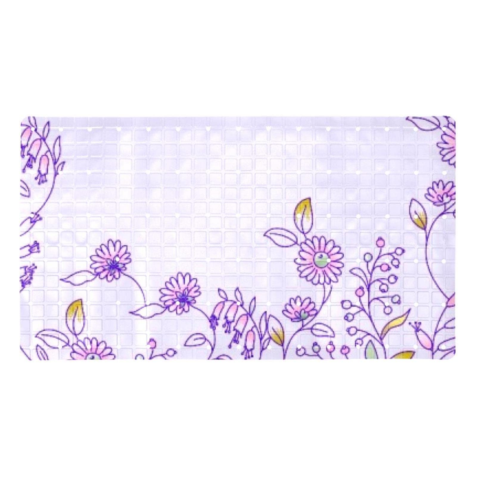 Tapis de bain antidérapant avec ventouses 40x70 cm pour douche et seniors