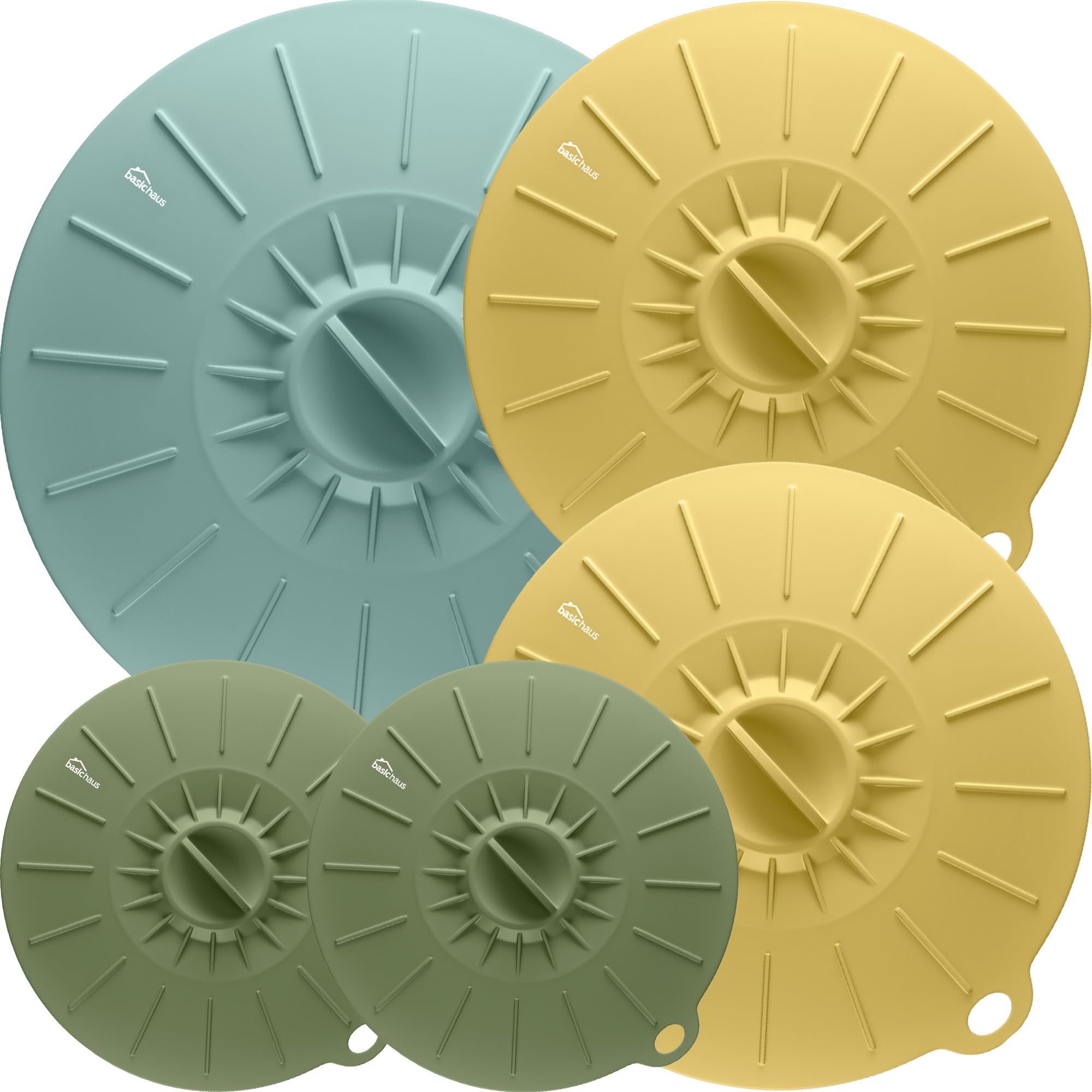 Silicone Lids for Food Storage - 5 Pack - 3 Sizes - Food Grade - Reusable Silicone Bowl Covers for Pots and Pans - Microwave Splatter Cover - Fits Cups, Plates, Stove, Oven, Fridge, Dishwasher Safe