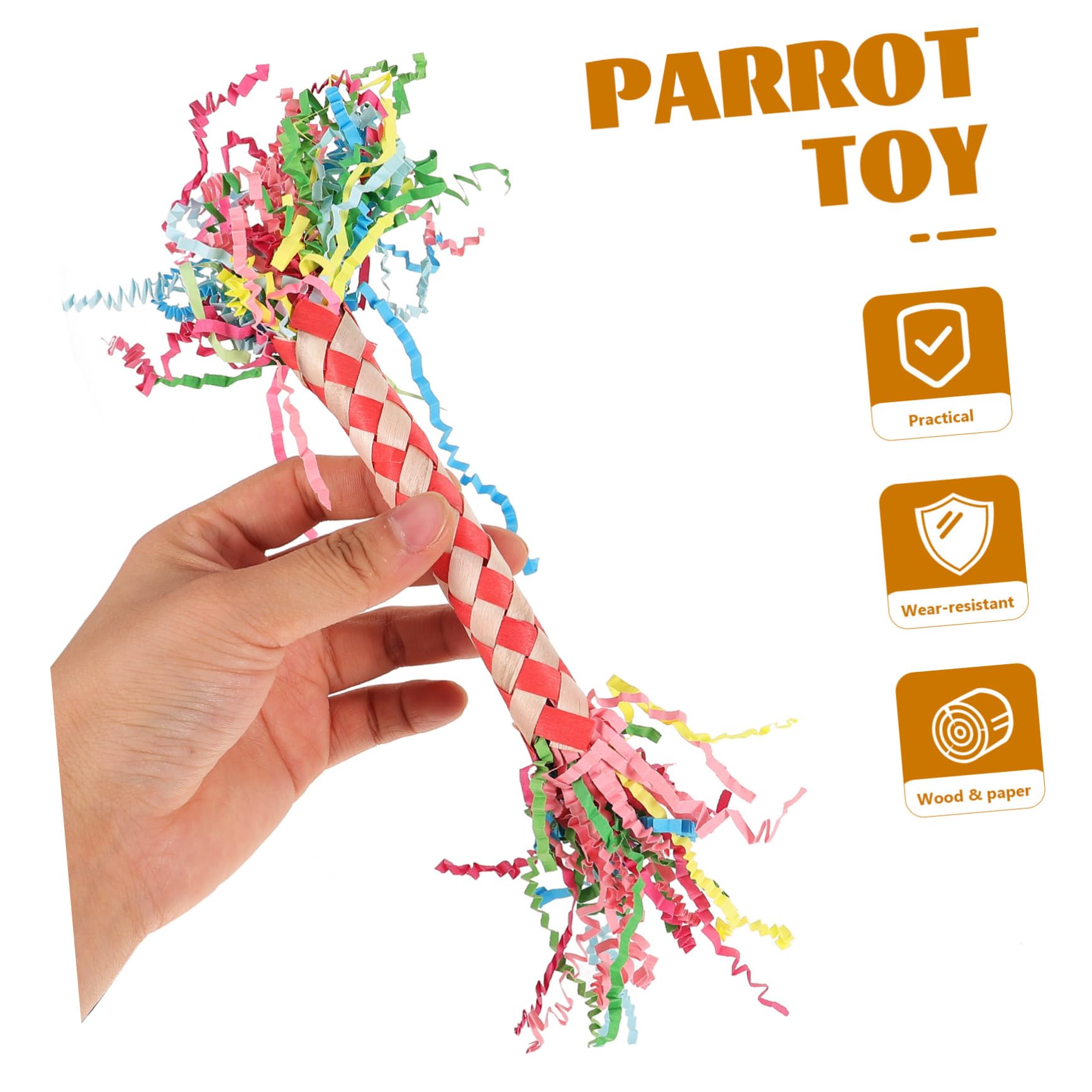 WOONEKY 3pièces Jouet à Mâcher pour Perroquet De Tissé Accessoire Ludique pour Oiseaux pour Jeux Décoration Intérieur