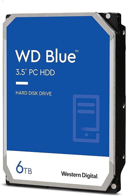 Western Digital WD60EZAZ 6TB BLUE 256MB 3.5IN SATA 6GB/S 5400rpm:: (Components > Internal Hard Drives)