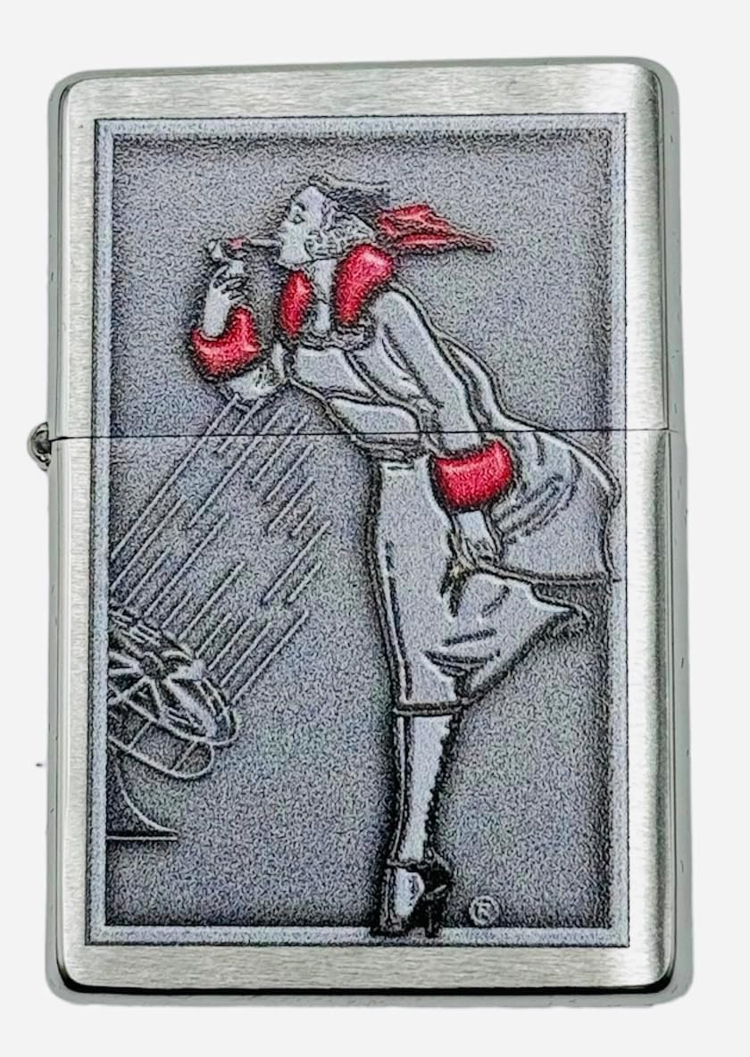 Custom Personalized Zippo Classic Windy Girl Windproof Oil Lighters - Engraving - Christmas, Halloween & Valentines Day Gift (Gold Fusion)