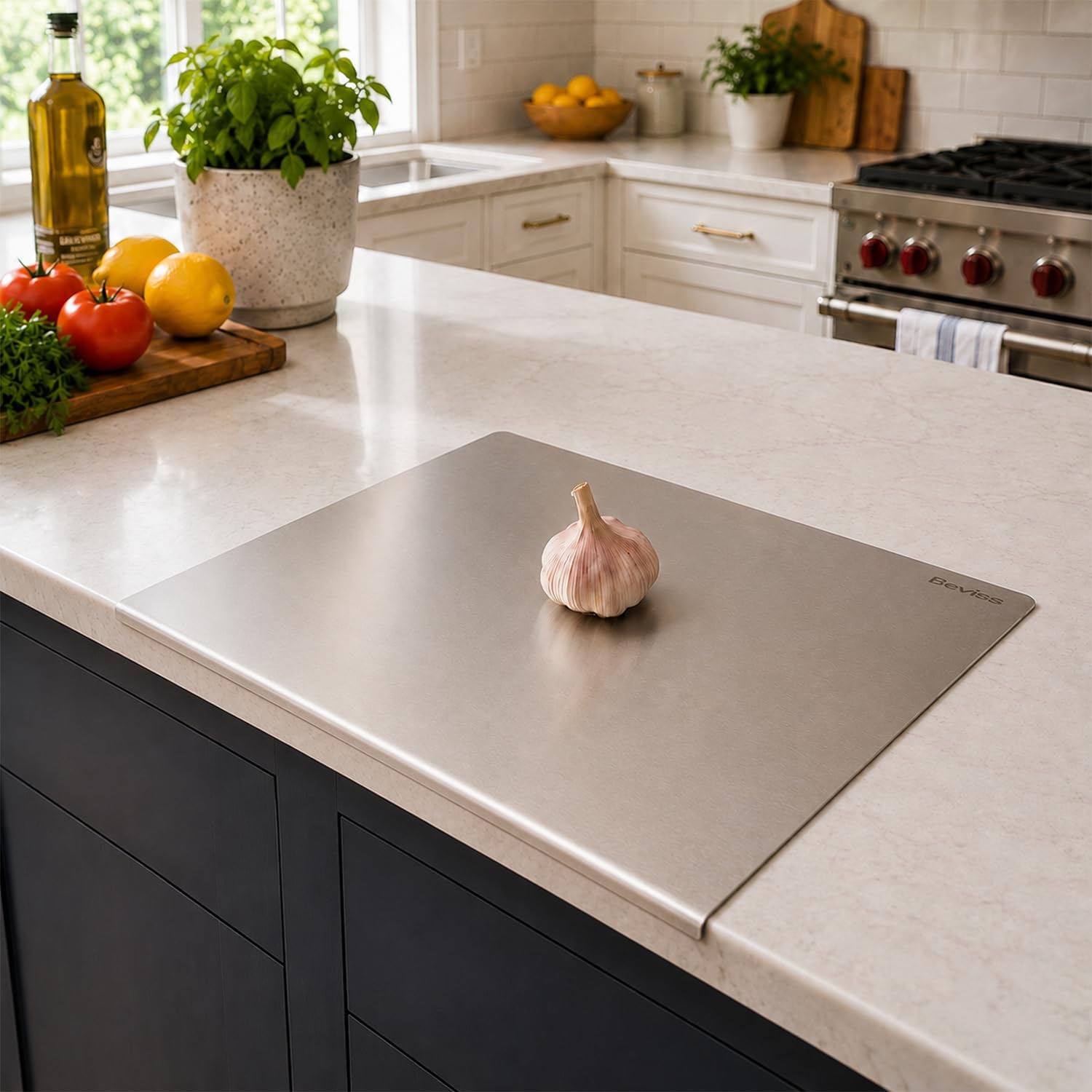 304 Stainless Steel Cutting Board with Lip (15 x 11)