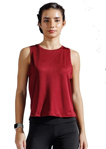 BASICPLZ Women’s Tank Top | Sleeveless| Gym, Yoga, Running, Pilates | Dri-Fit, Breathable, Compression Poly Lycra Activewear