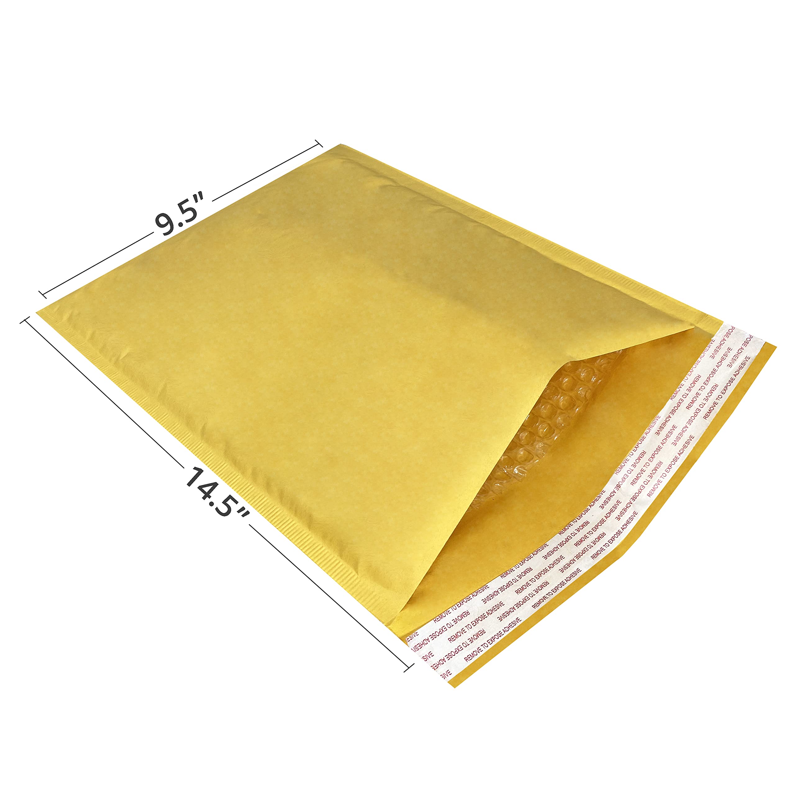 Enveloppes à bulles en kraft – Pack and Ship (50 paquets, 10,2 à 24,1 x 36,5 cm)