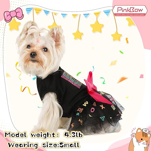 Miniatura 4 de Vestido de cumpleaños para perro, ropa de primavera para perros pequeños, hembra, cachorro, princesa, tutú, lindo vestido de tul para perro,