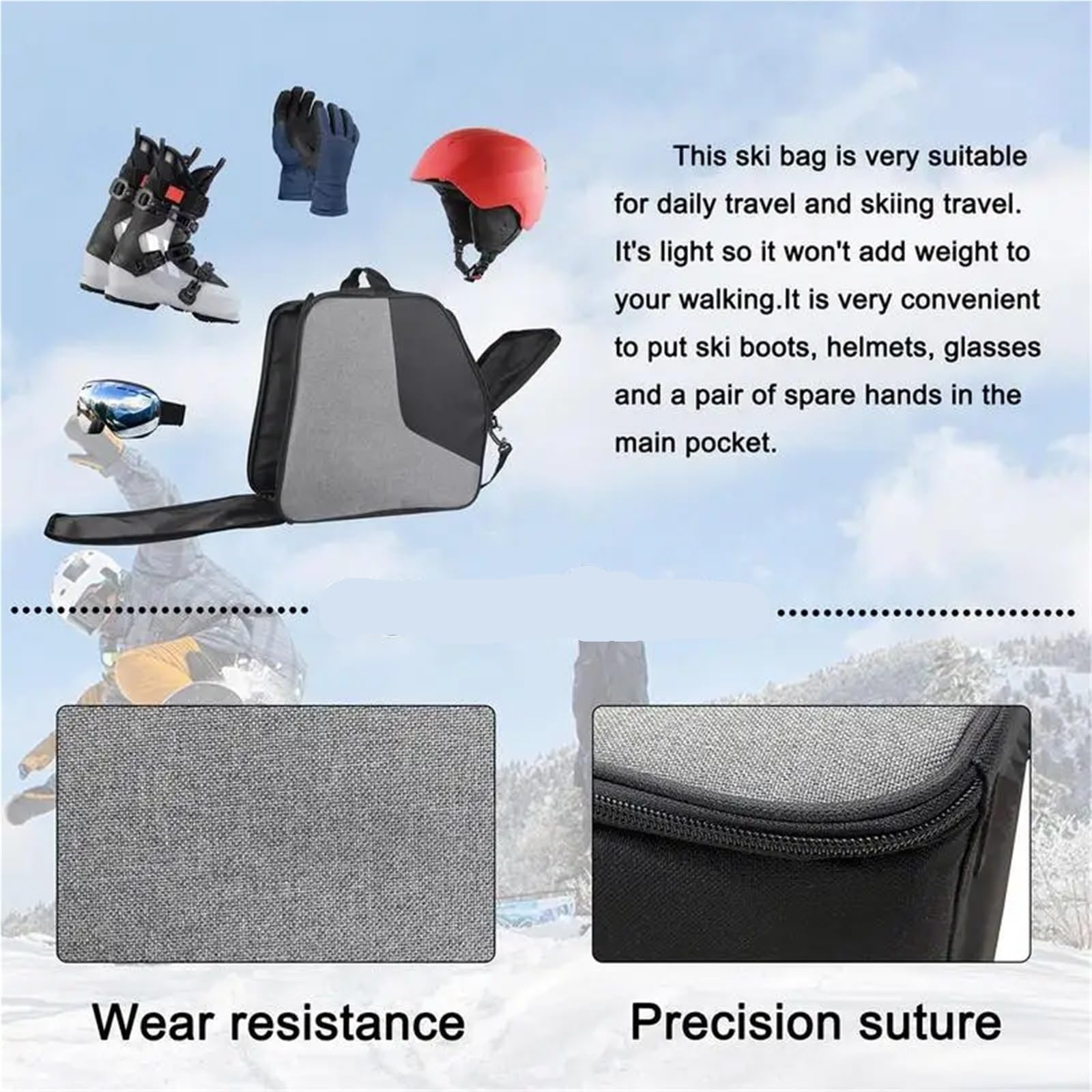 Schlittschuhtaschen Winter Schnee Ski Boot Tasche Leichte Skifahren Snowboarden Lagerung Tasche Wasserdichte Ski Helme Handschuhe Tasche Outdoor Sport Liefert Für Eislaufschuhe Und Inlineskate