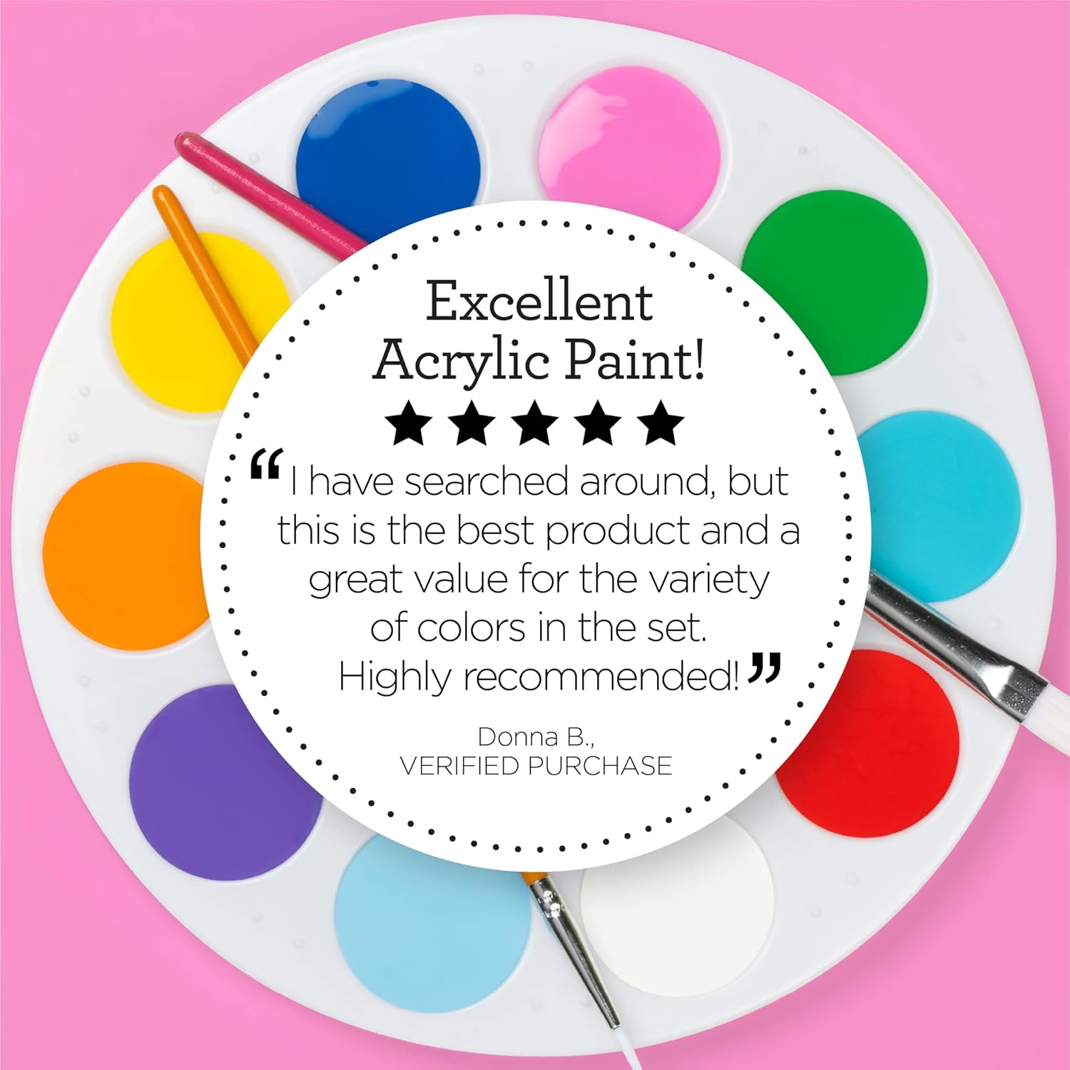 Apple Barrel Acrylic Paint in Assorted Colors (2 oz), 20513, Bright Yellow