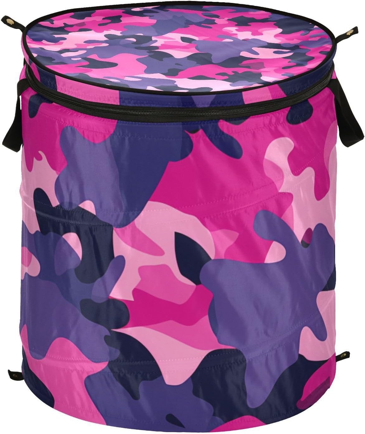 Camouflage Reddish Peach Purple laundry basket collapsable and waterproof bags with zipper with sturdy handle lids Decorating unit for nursery cloth pantry bolsas para ropa