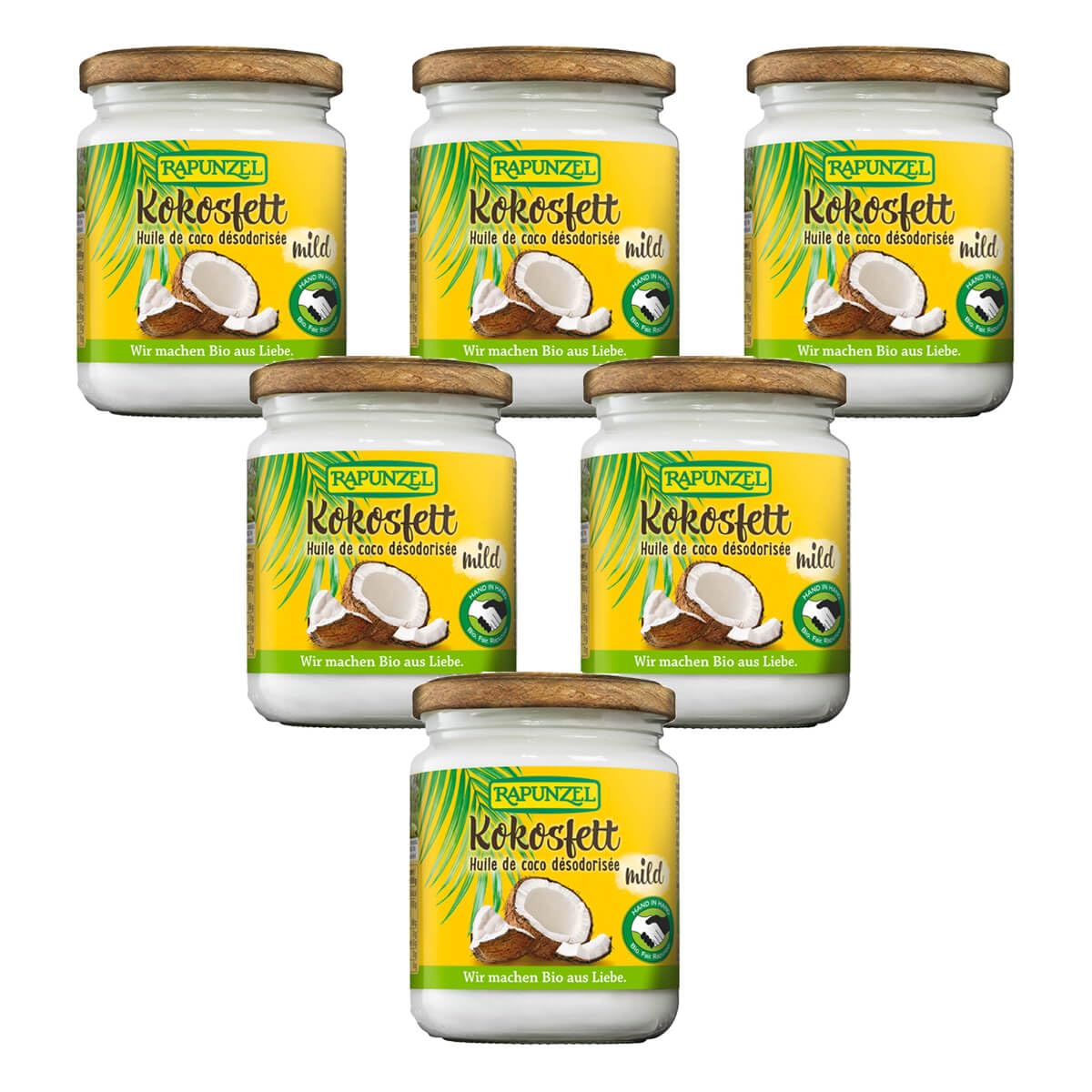 Rapunzel - Kokosfett mild HIH - 200 g - 6er Pack