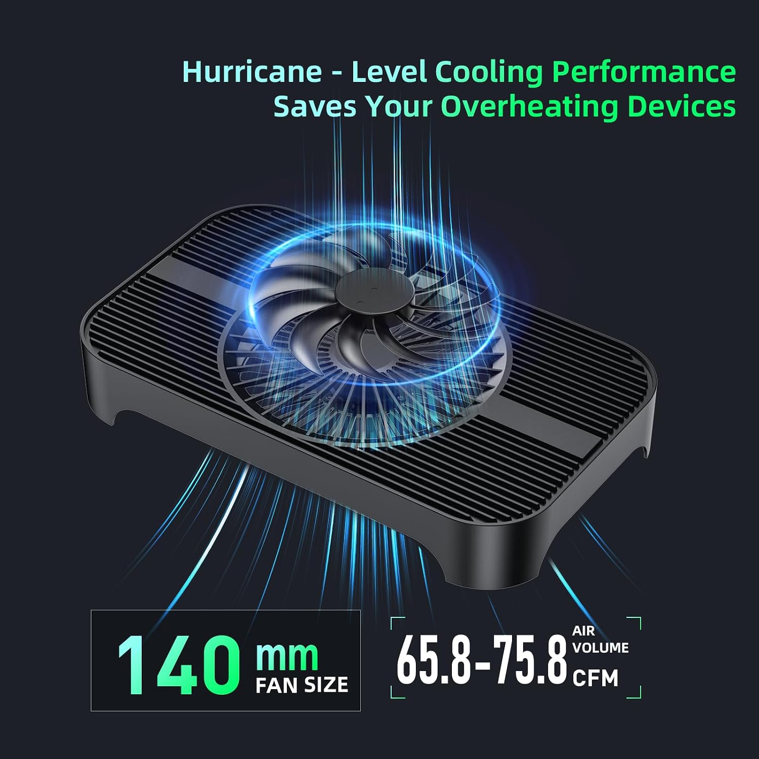 X3-V2 USB Cooling Fan, 18dB Ultra Quiet 140mm USB PC Fan with 3 Speeds Controller, Built-in Cable for Cooling Mini PC, Router, Receiver, Amplifier, DVR, PlayStation, Xbox, Computer Cabinet image 4