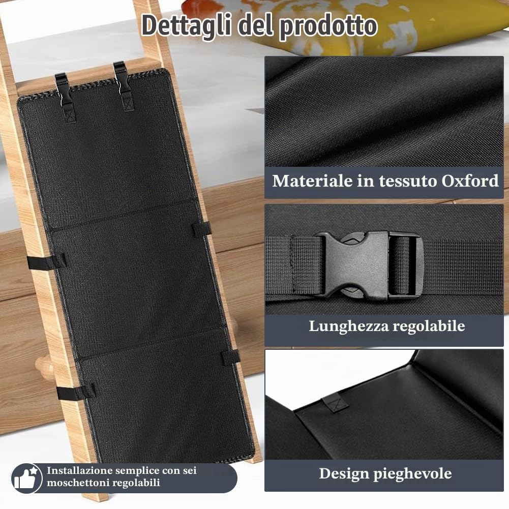 Copertura per scala, rivestimento per scala, letto a soppalco Oxford 600D, con fibbie regolabili, protezione per arrampicata per bambini contro l'arrampicata incustodita