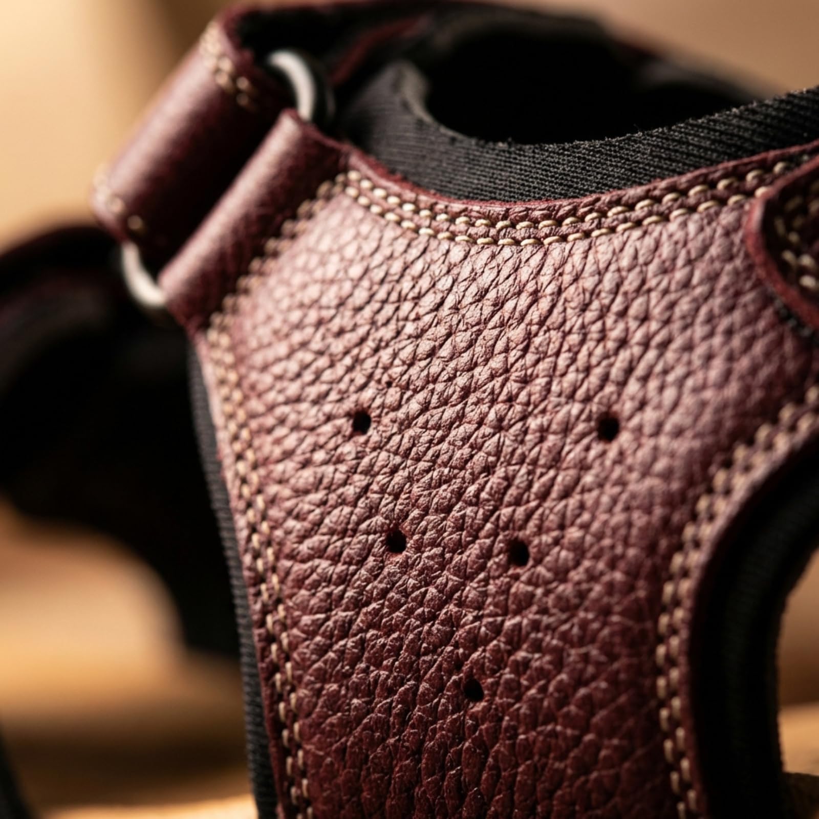 Sandalias Cangrejeras de Cuero para Hombre Doble Cierre de Velcro Ajustable