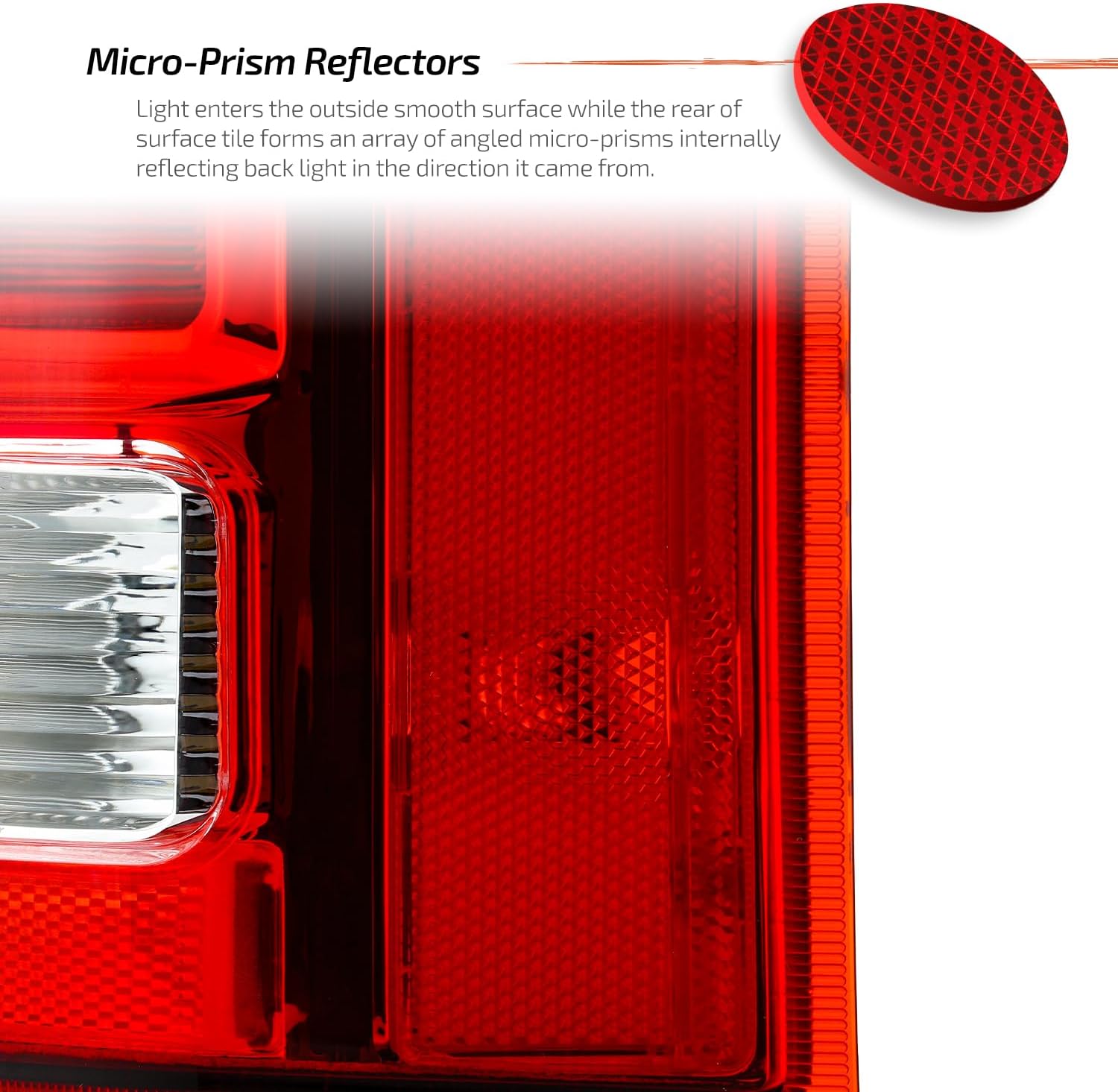 AKKON - Fits 2009-2015 Honda Pilot Chrome Red Clear Tail Lights Brake Lamp Pair Driver Left+Passenger Right Replacement