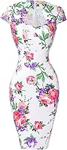 GRACE KARIN Women's 50s Vintage Pencil Dress Cap Sleeve Wiggle Dress CL7597 - coolthings.us
