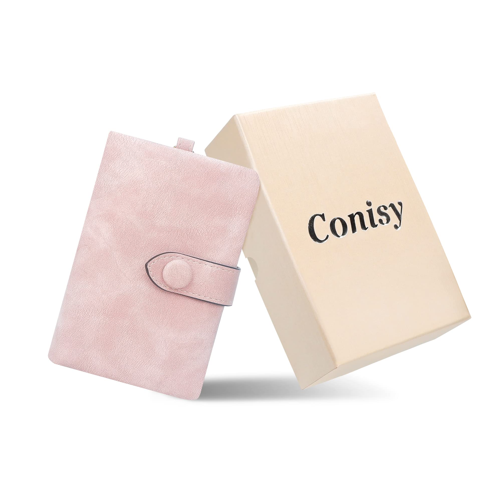 Mini Borsa Portafoglio In Pelle Rosa Con Blocco RFID - 12x9x2cm, 15 Slot Carte - 4