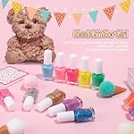 TOMICCA Ensemble de Nail polonais pour enfant, non toxique Peel-Off Nail polonais rapide à base d'eau sèche petite fille ongles polonais, naturel sans odeur 12 Cadeaux de couleur Candy Nail polonais ensemble pour les enfants DIY Âge 3+