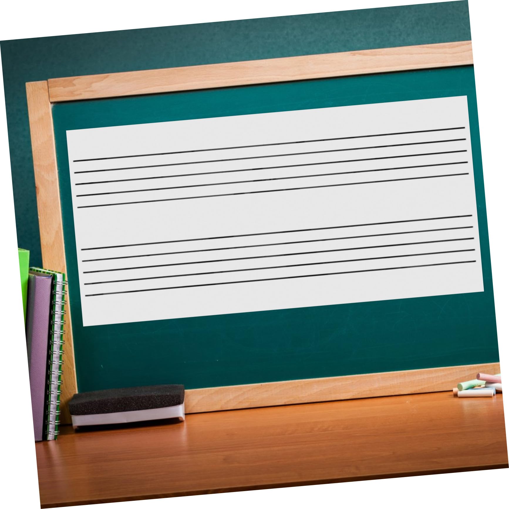 Magnetisches Musiknoten Whiteboard Notenzeile Tragbar Wiederverwendbar Trocken Abwischbar Robust Weiches Material Für Musikunterricht Klassenzimmer Persönliche Nutzung