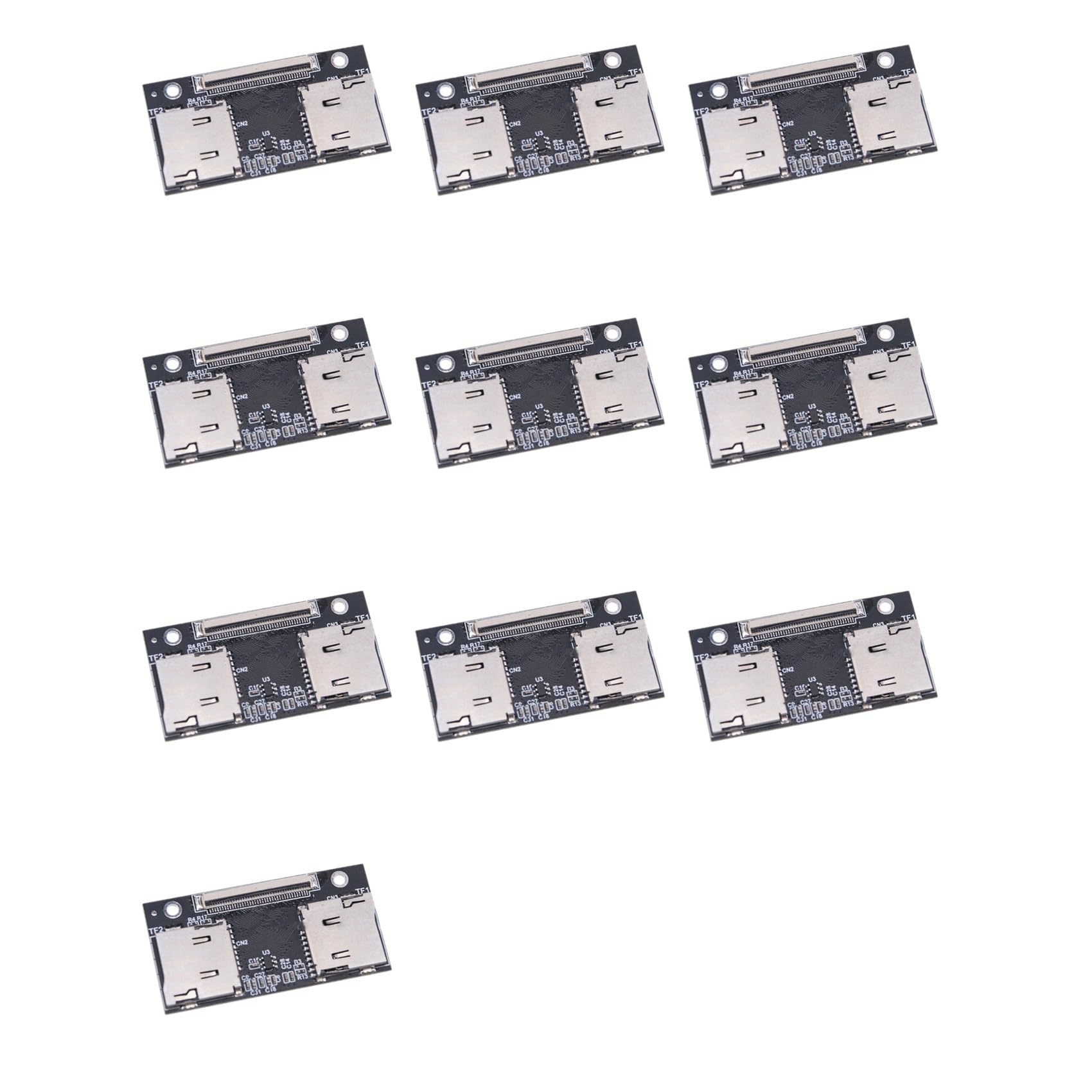 10X Tarjeta Adaptadora TF Tarjeta TF Dual A Tarjeta de Conexión Antiinterferencias ZIF Adecuada para Computadoras y Consolas de Juegos