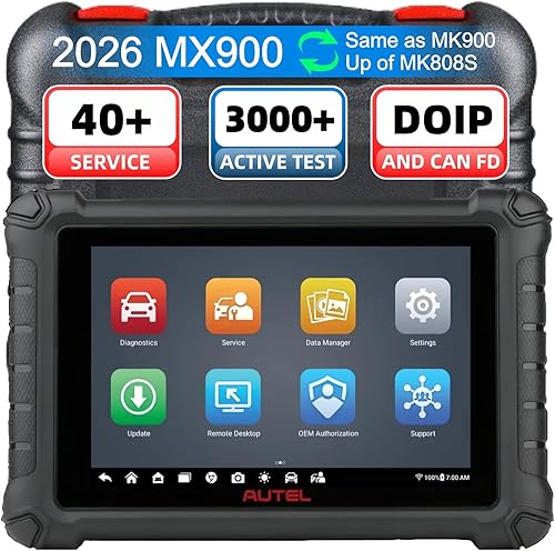 Autel Escáner MaxiCheck MX900, 2026 igual que MK900BT MK900, herramienta de escaneo de diagnóstico de todos los sistemas, 8 pulgadas más de MK808S