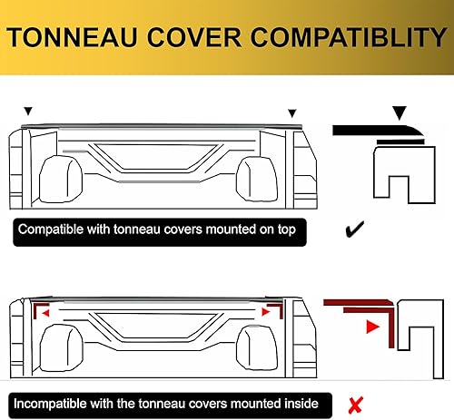 Miniatura 5 de Barra antivuelco para camioneta de tamaño completo, barra de rodillo ajustable deportiva compatible con Tundra, Ford Serie F, Ram 150025003500,