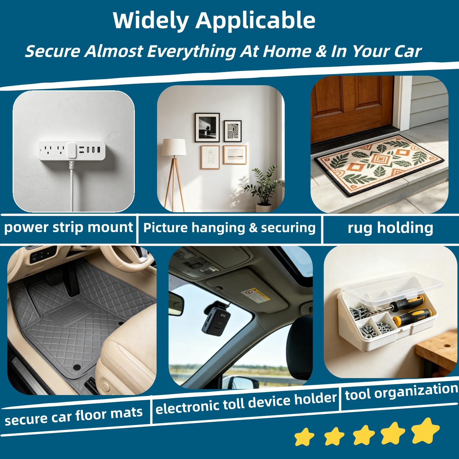 Heavy Duty Hook & Loop Strips - Strong Hold! -6