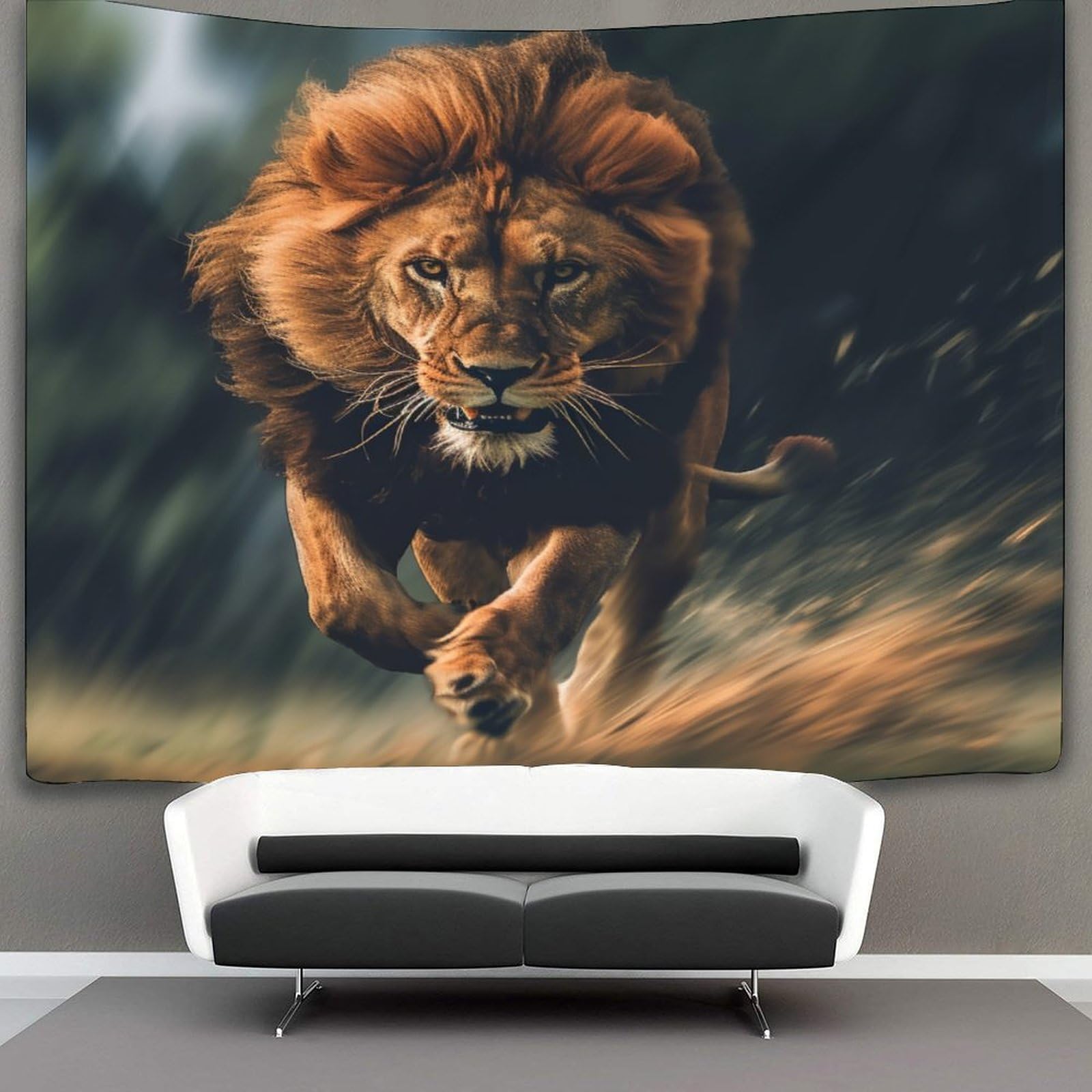 kaiyun 70cmx100cm Tapestry Brown Lion Tapestries Animal 3D Printing Wall Hanging Home Decorations