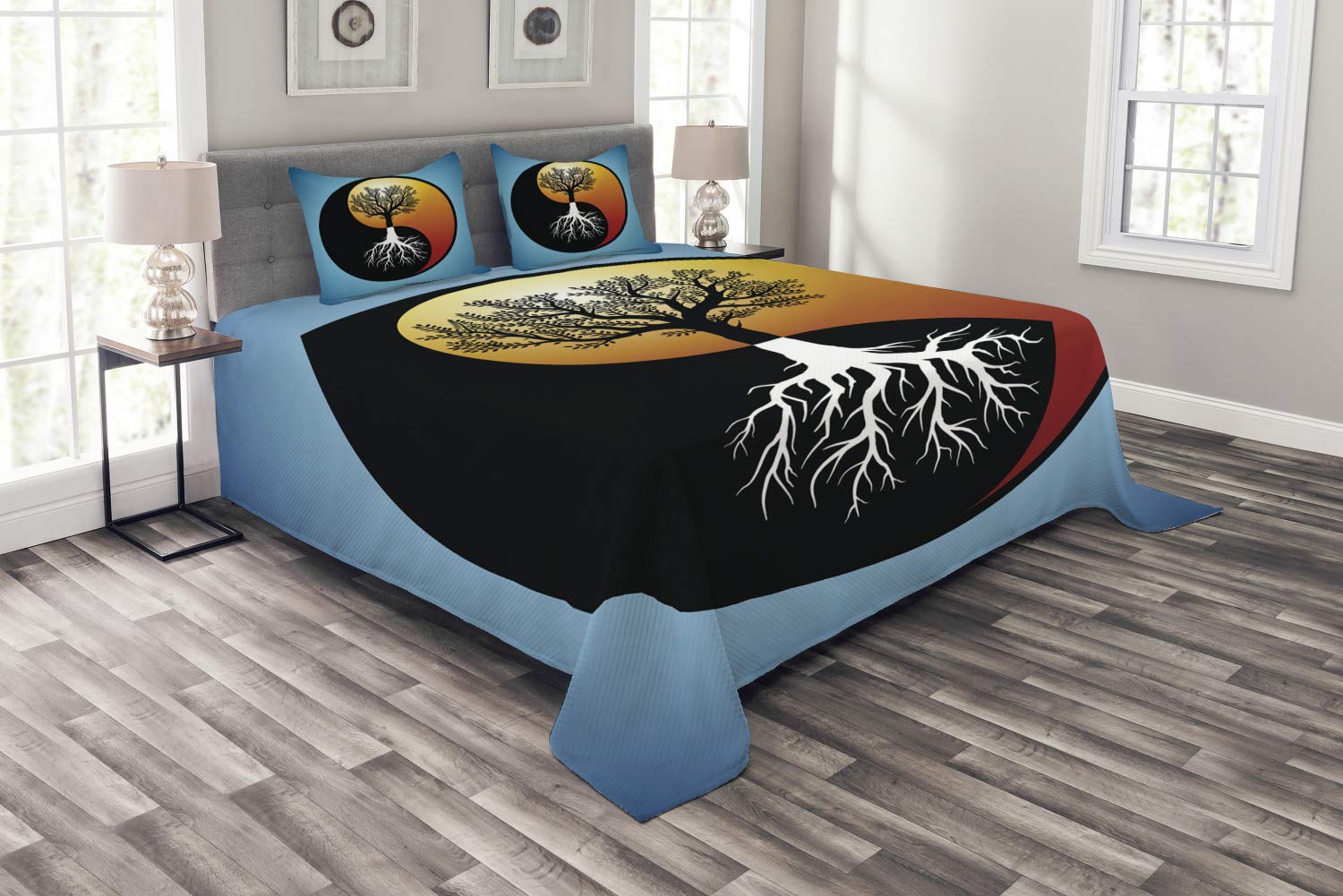 ABAKUHAUS Kung Fu Hoeslaken, Draak met Yin Yang, Zachte Decoratieve ABAKUHAUS Kung Fu Hoeslaken, Draak met Yin Yang, Zachte Decoratieve