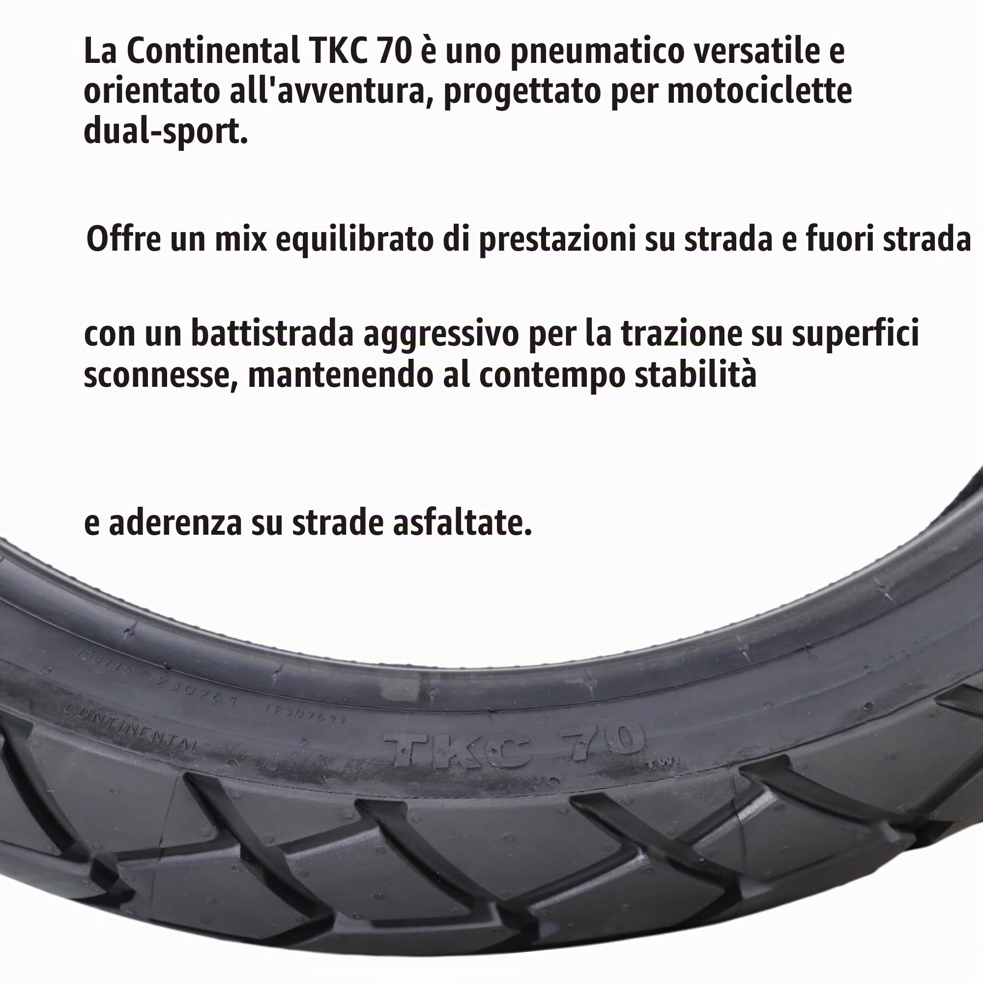 Continental TKC70 R TL M+S - 160/60/R17 69W - A/A/70dB - Pneumatici Per tutte le stagioni (Moto)
