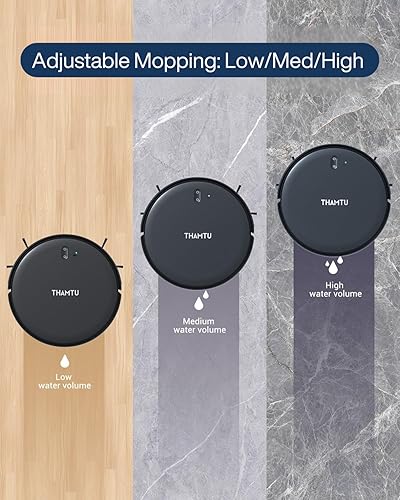 Miniatura 5 de Robot aspirador, súper delgado y potente robot de aspiración, aspiradora robótica de carga automática, limpia suelos duros para alfombras de pelo