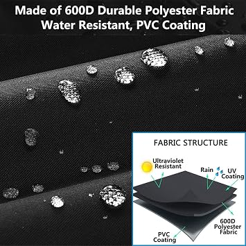 ZJYWSCH Pizza Oven Cover for Gozney Arc XL Pizza Oven Waterproof 600D Heavy Duty for ARC XL Outdoor Portable Gas Pizza Oven Cover 16 Weather Resistant