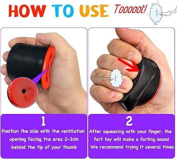 Novelty Fart Machine, Pooter Fart Toy, Prank Fart Noise Maker, Squeeze Toy, Makes The Most Realistic Sounds, Soft Jokes Gag Toys (2pcs)