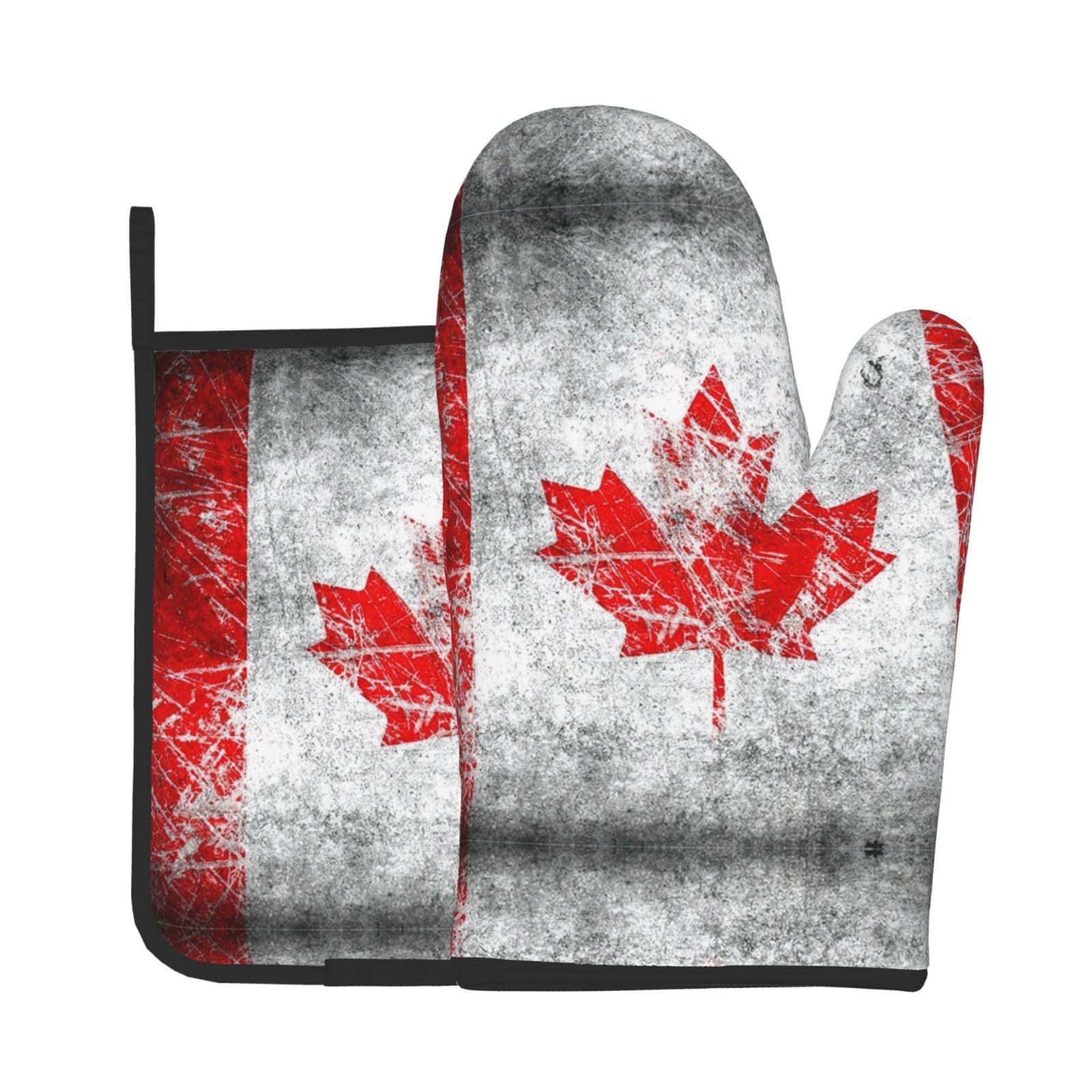 Lot De 4 Maniques Et Maniques Avec Motif Drapeau Canadien, Gants De Cuisine Antidérapants Pour La Cuisine, La Pâtisserie, Les Grillades