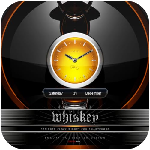 Whiskey Beautiful Clock Widget Theme for Android