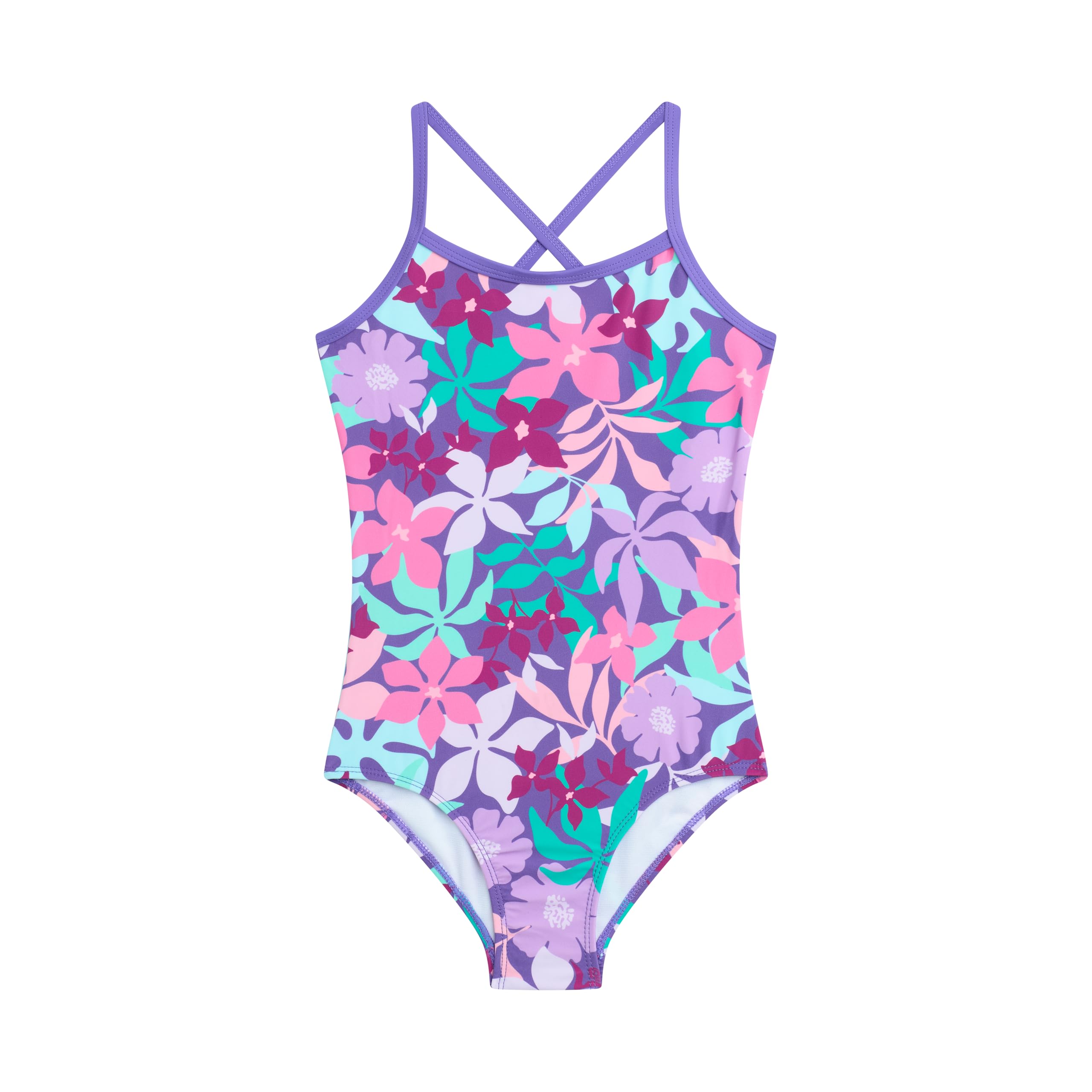 Kanu Surf Girls Layla Beach Sport Banded 1 Piece Swimsuit