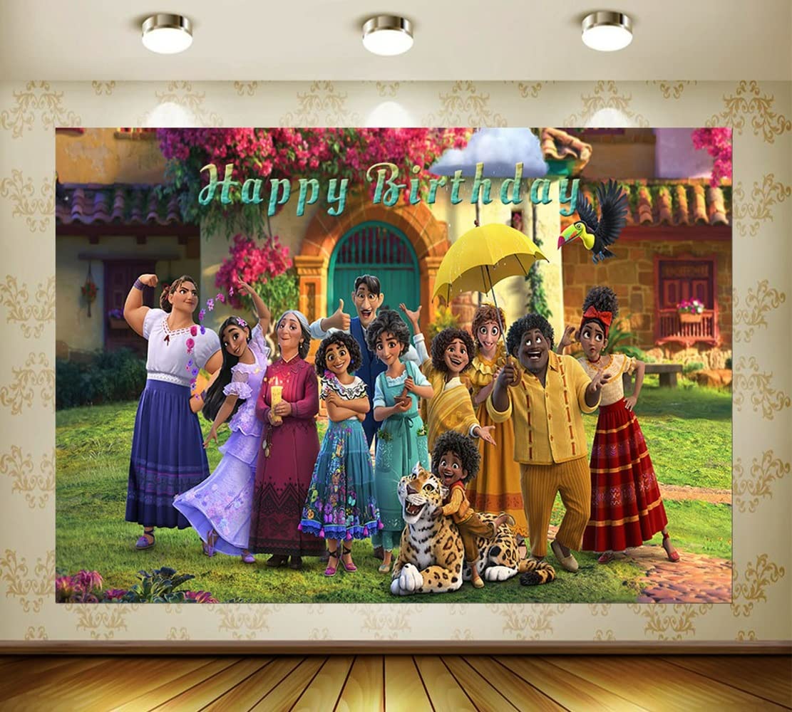 Buy Encanto Birthday Decorations Happy Birthday Backdrop Magical Floral