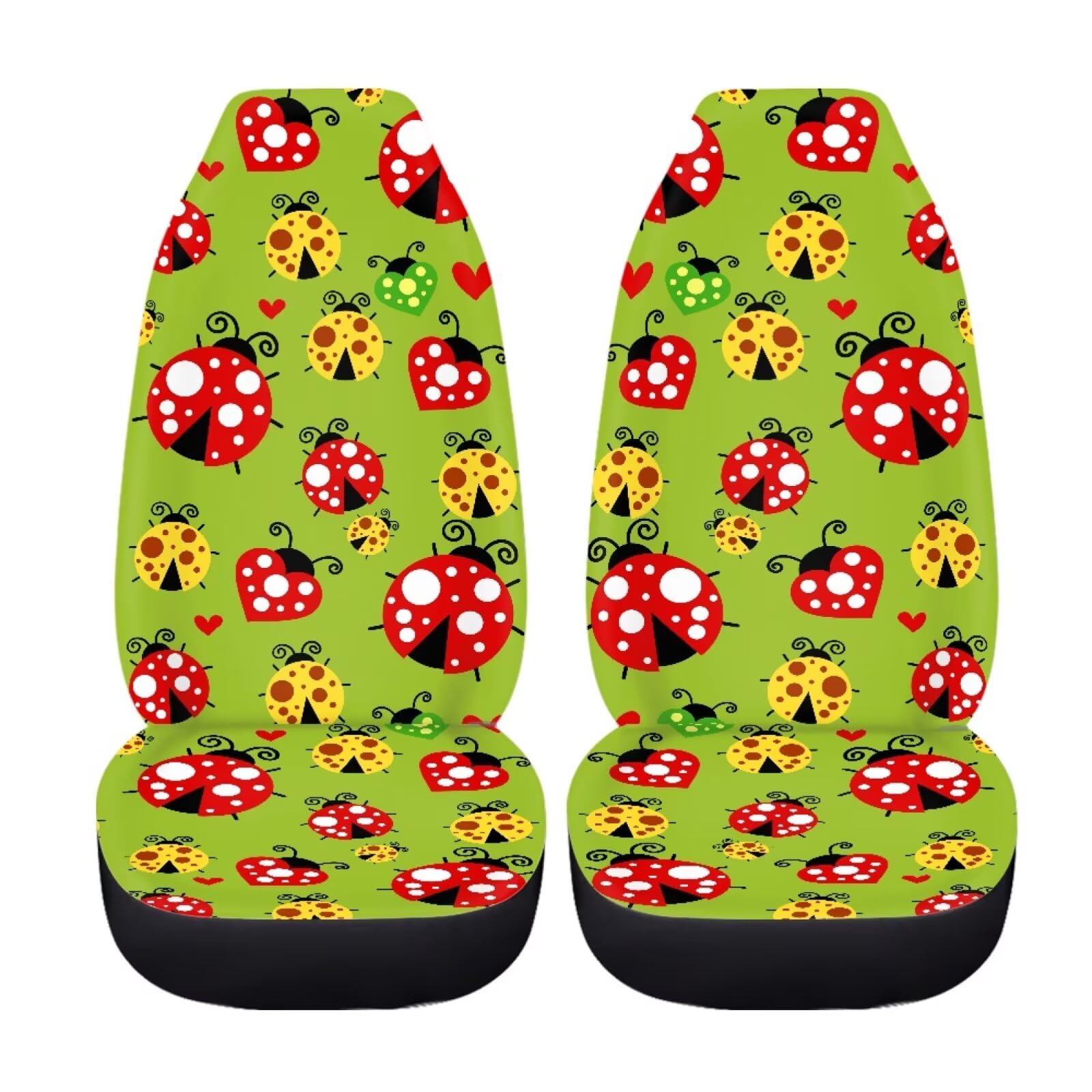 Ochraniacz na fotele samochodowe czerwona biedronka nadruk uniwersalny ochraniacz na fotele samochodowe łatwa instalacja pokrowce na siedzenia samochodowe 35 x 138 cm