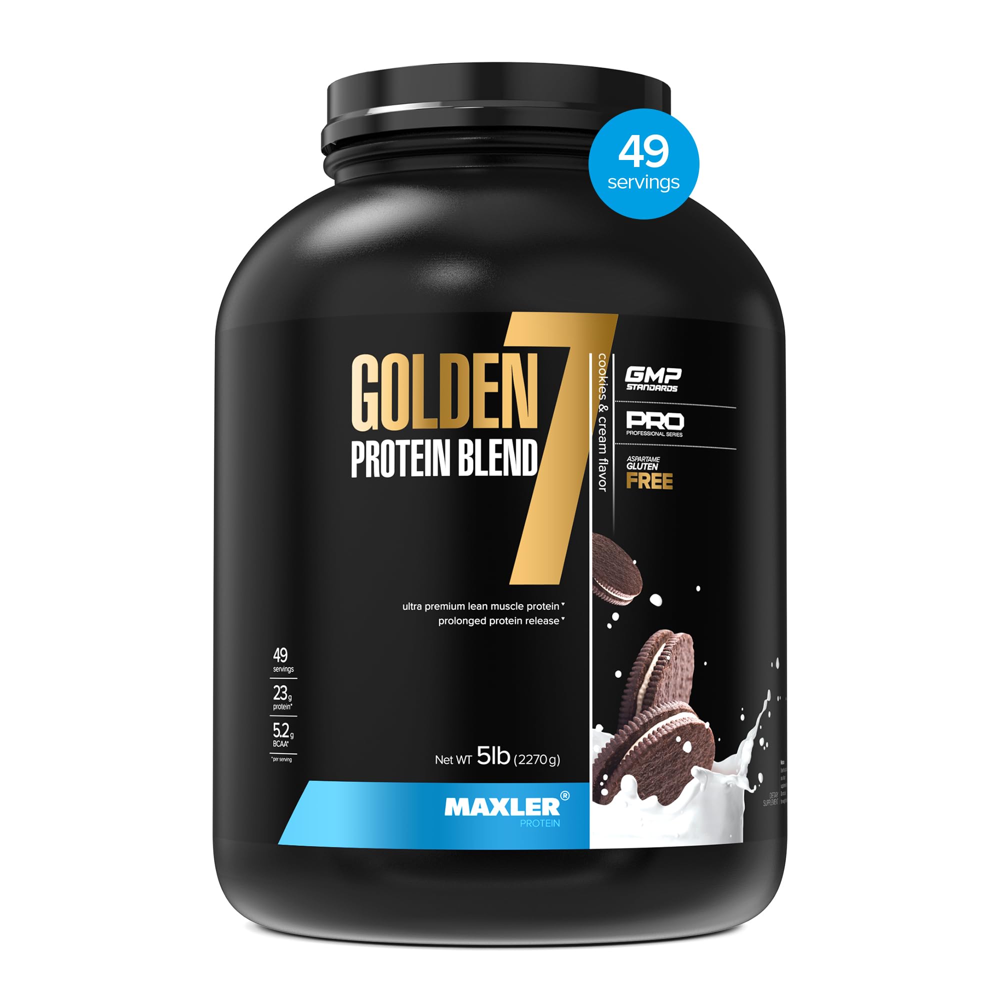 Maxler Golden 7 Protein Blend - Protein Powder for Muscle Gain & Recovery - Vanilla Protein Powder 2 lb — Amazon image 13
