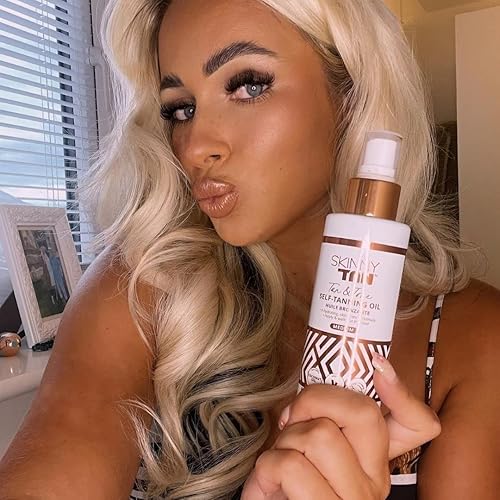 Miniatura 5 de Skinny Tan Aceite autobronceador bronceado y tono, Spritz, Go and Glow - No necesita enjuagar - Fórmula hidratante y tonificante - Para una piel de