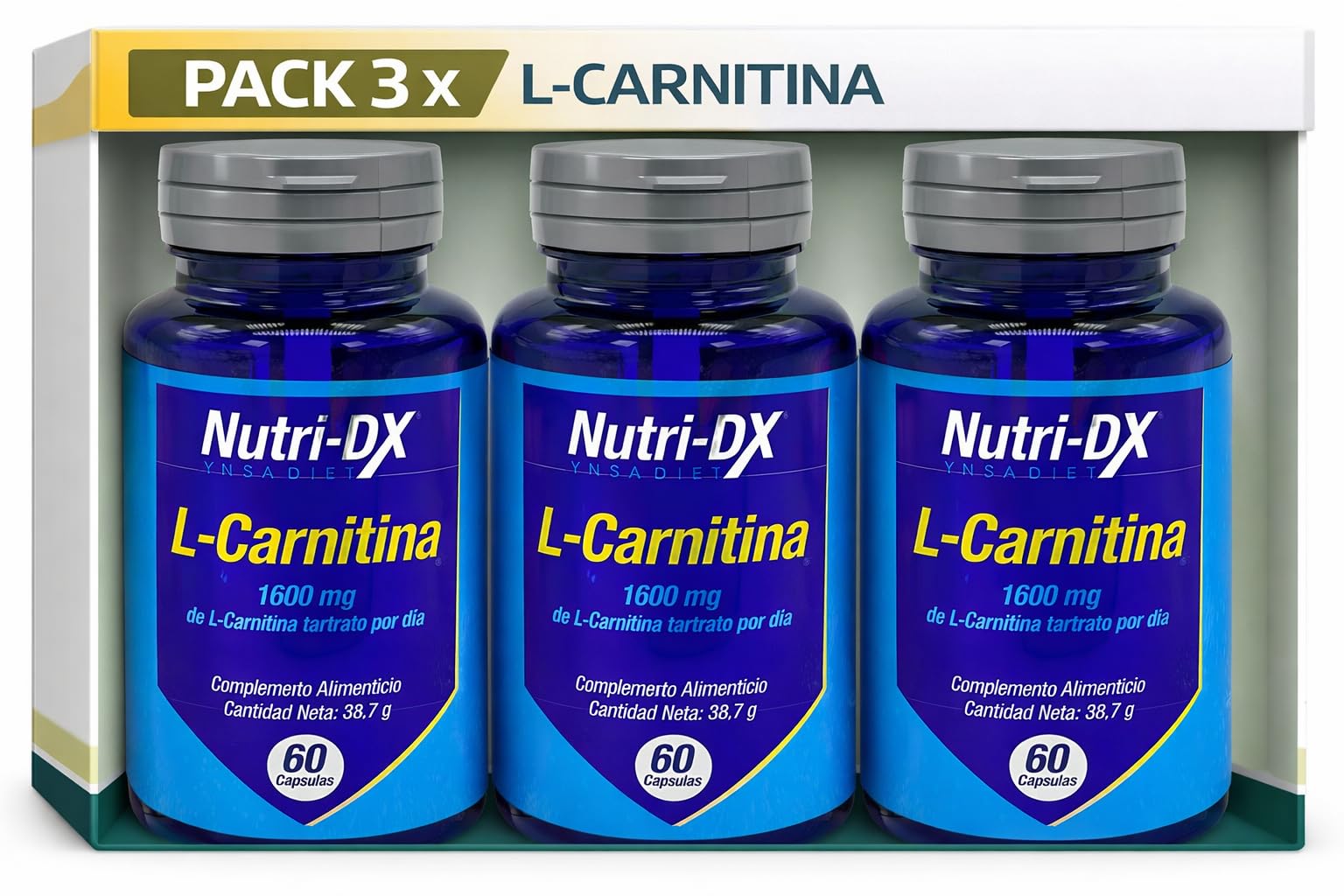 l carnitina cantidad diaria Pack 3 L-Carnitina Nutri-DX Ynsa diet 400 mg, 180 cápsulas en total, L-carnitina tartrato en cápsulas, formato ahorro para rutina deportiva y Buy Inja Glow Liposomal lab-grade water solution Aantal:Eenmalig