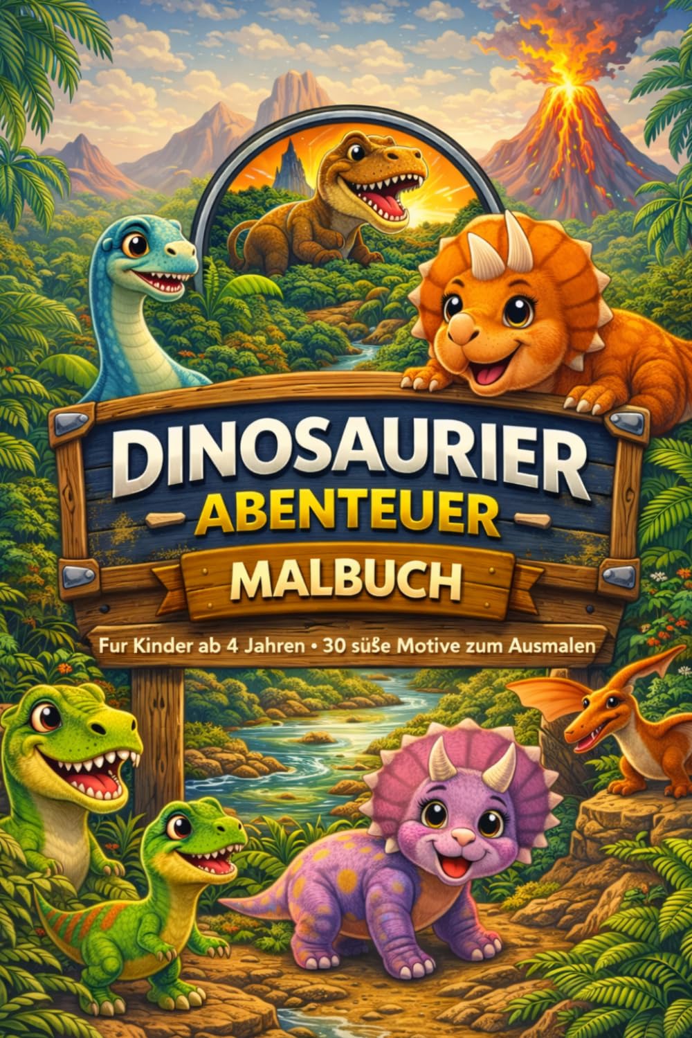 Dinosaurier Abenteuer: Das Malbuch